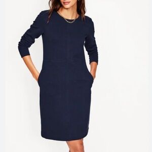 Boden Navy Blue Long Sleeve Shift Dress